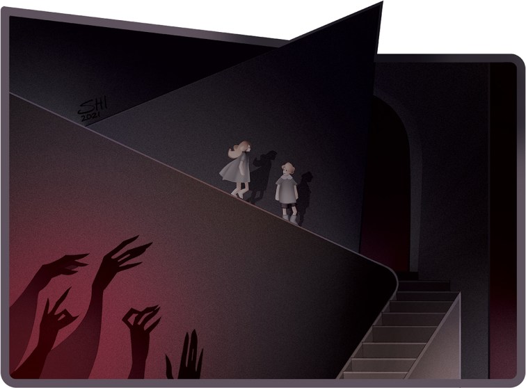 One Book a Week Illustration for DOWN AMONG THE STICKS AND BONES