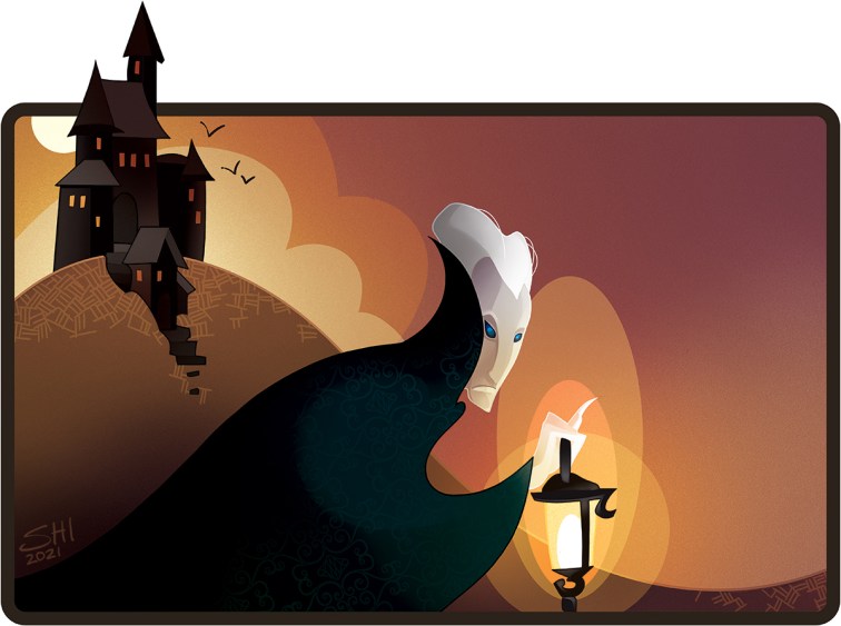 One Book a Week Illustration for Bram Stoker DRACULA