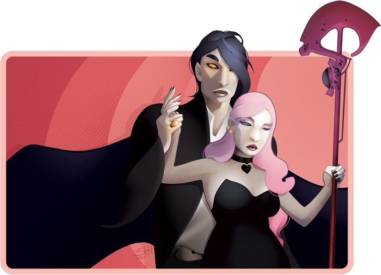 One Book a Week Illustration for KISS OF THE DAMNED